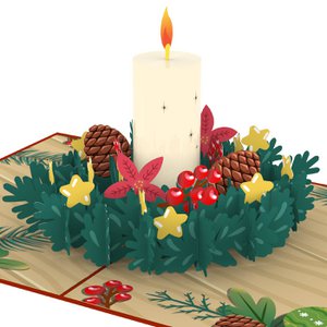 Adventskrans pop-upkaart