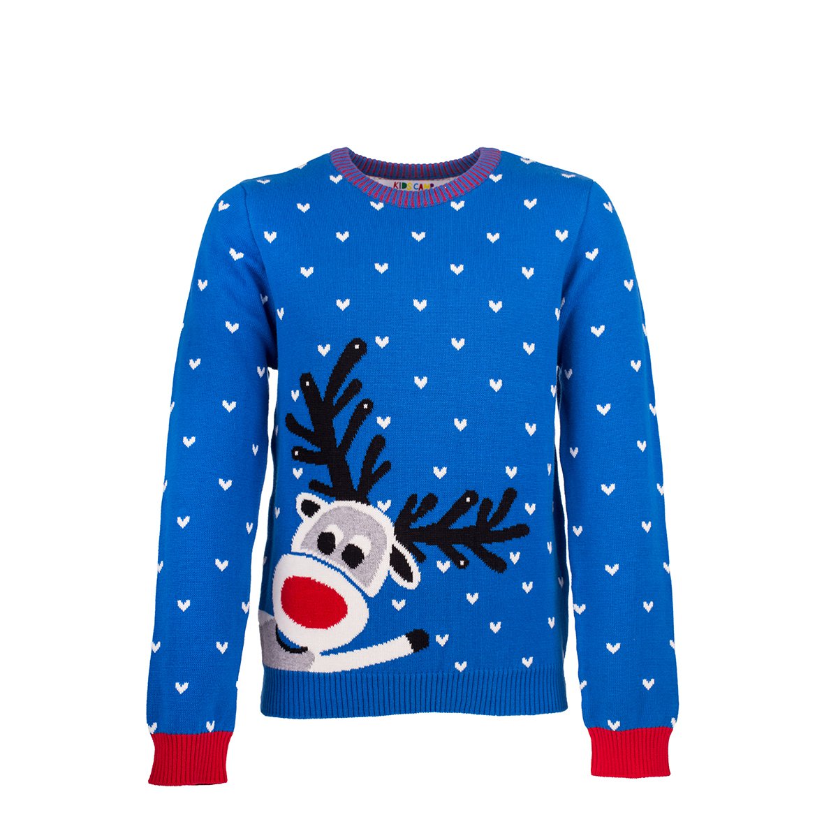 Świąteczny sweter dzieci - Reindeer Blue