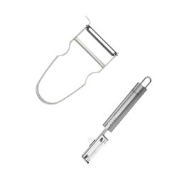 Duo Pendulum vegetable peeler and Castor stainless steel vegetable shaver Fackelmann