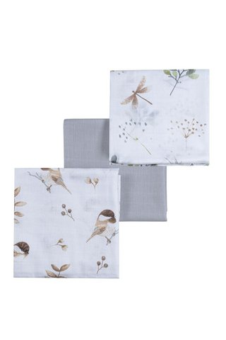 BIRDS mousseline luiers - 3 st.