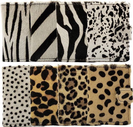 Miniwallet Passenholder DierPrint Mattzwart