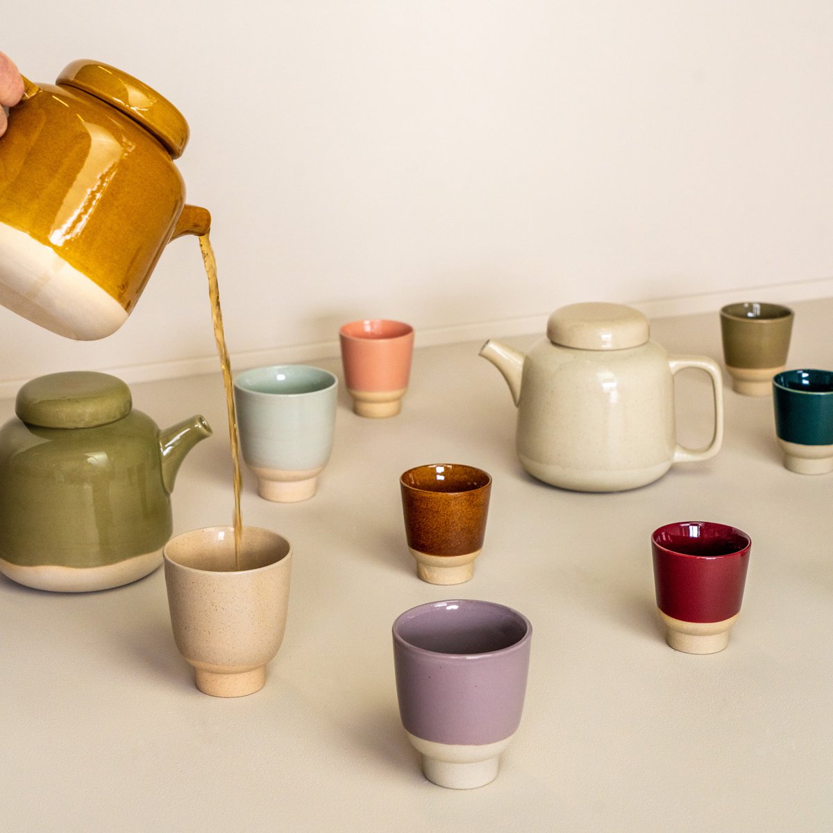 Cup Rutunda M cer sand clay 260ml 10x8,5cm