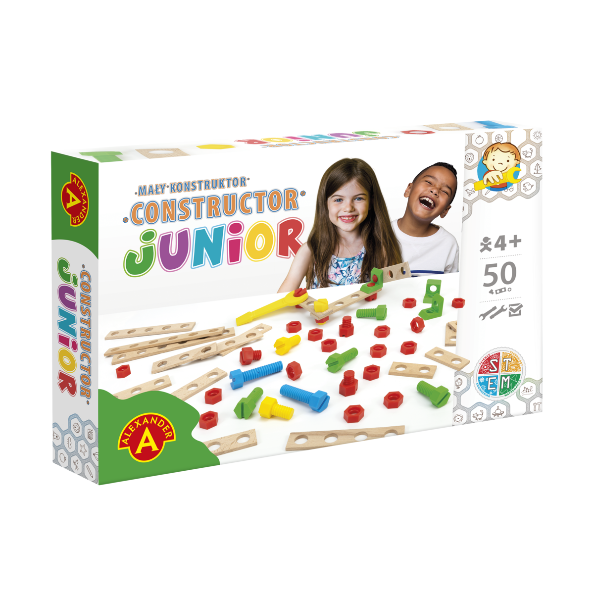 Constructor junior wooden construction set- 50 parts