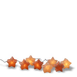 Himalaya Salt Dreams Salt String of Lights on Battery, Star, 8 pieces, 44544, Orange