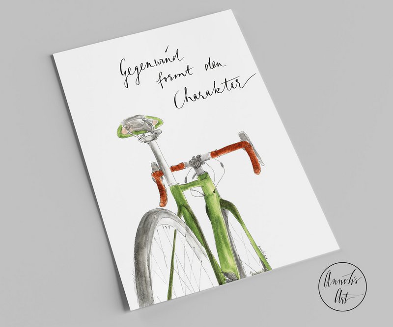 Pocztówka | rower wyścigowy | Headwind kształtuje charakter