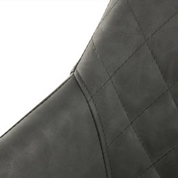Frazer Diamond Swivel Chairs [Set of 2] [Grey] [Faux Leather]