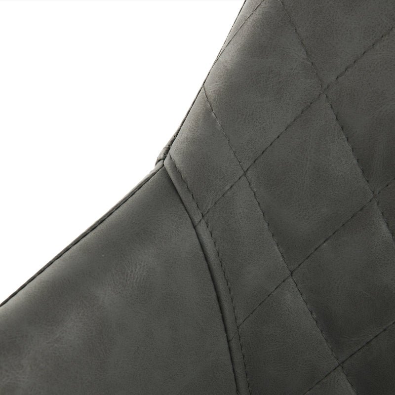 Frazer Diamond Swivel Chairs [Set of 2] [Grey] [Faux Leather]