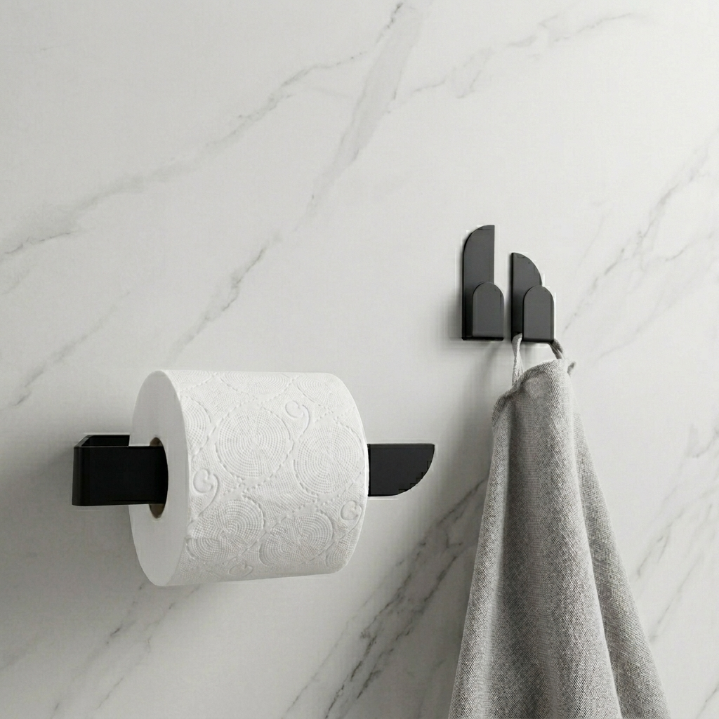 Porte-papier toilette adhésif