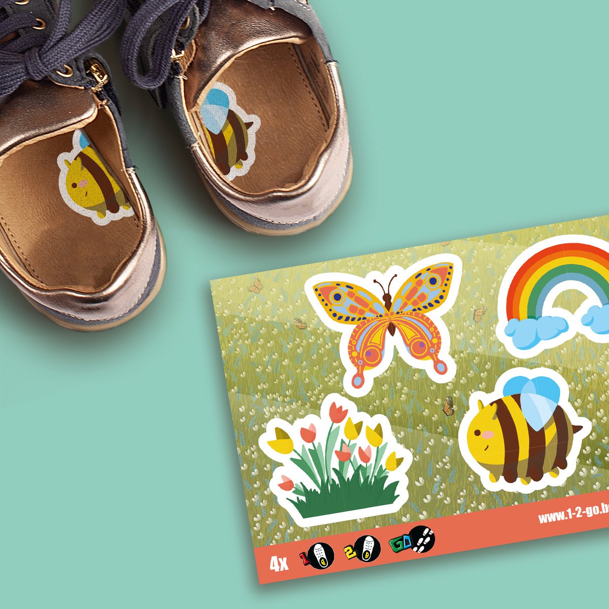 Flowers and bees - Shoe stickers