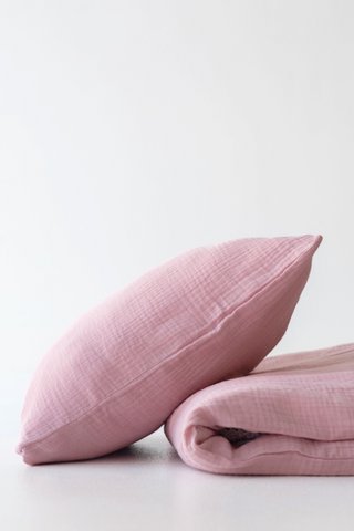 Tisu baby dekbedovertrek en kussensloop, blush
