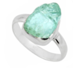 Anello “Onda di Pace” in Acquamarina e Argento 925