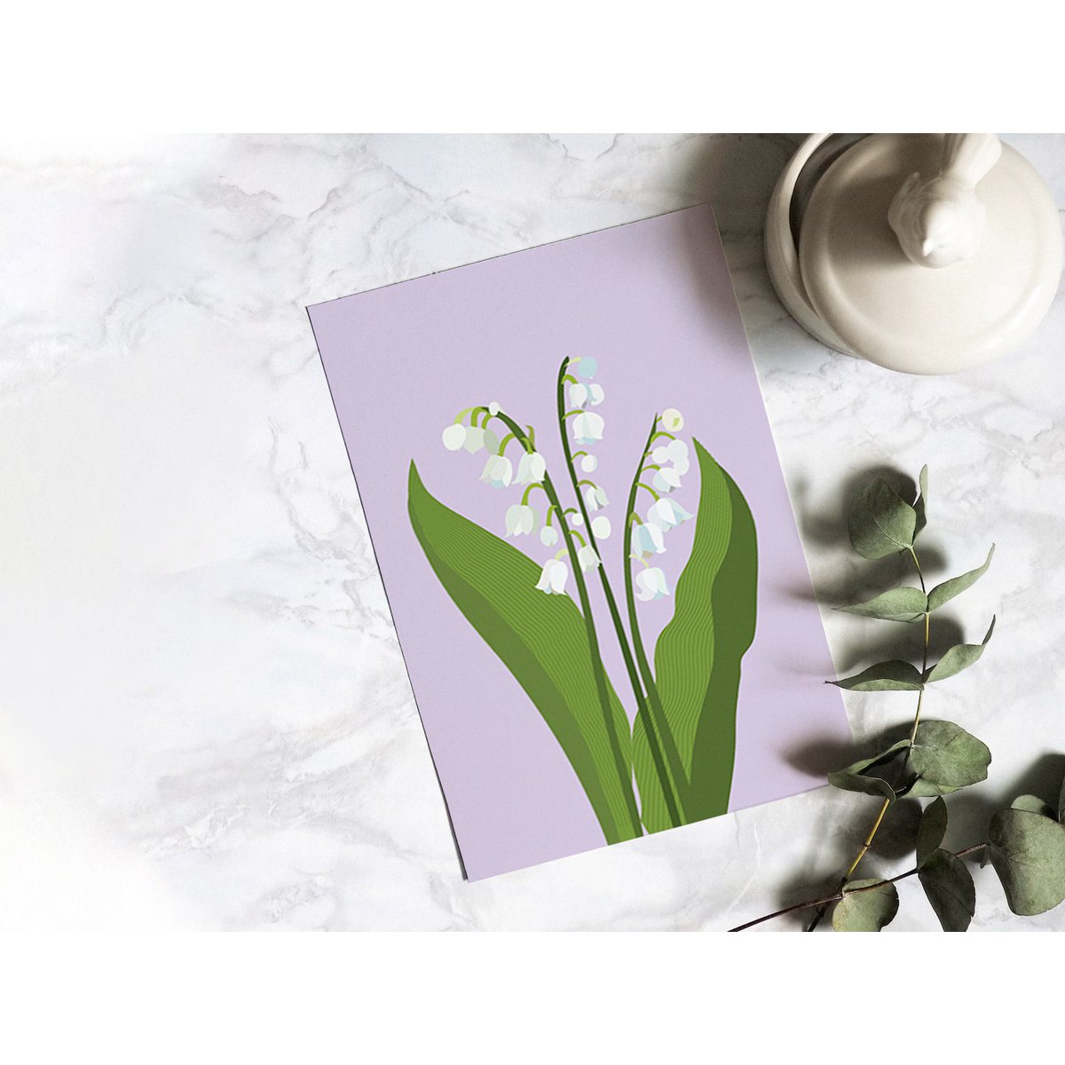 Carte Postale Florale - Muguet