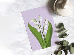 Carte Postale Florale - Muguet
