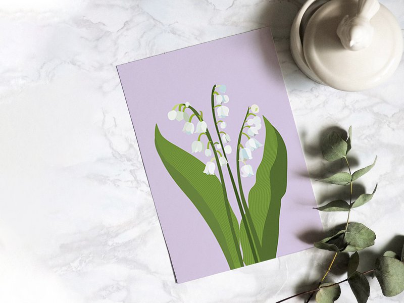 Carte Postale Florale - Muguet