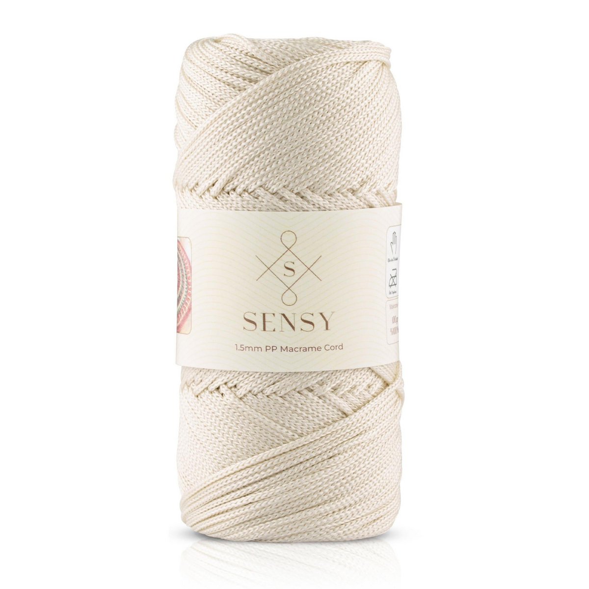 Cordoncino macramè Sensy Premium da 1,5 mm - 164 iarde, 100% poliestere