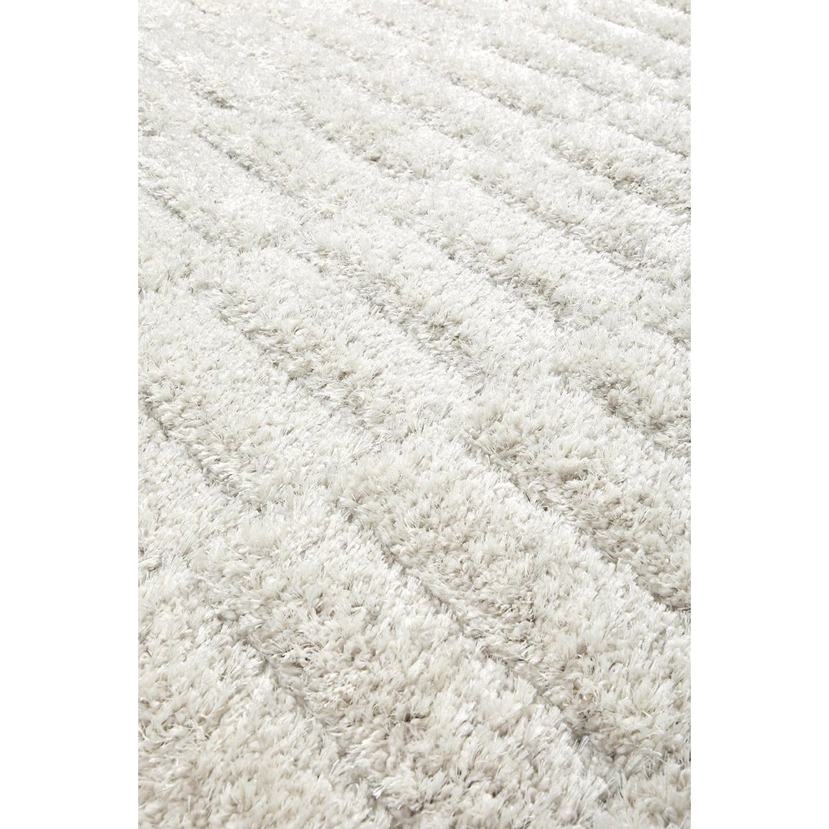 Alfombra exclusiva de lana de pelo largo Stella 200x290 cm crudo
