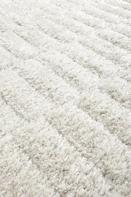 Exclusief hoogpolig wollen vloerkleed Stella 200x290 cm ecru