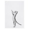 Witte theedoek, CAT, grijs