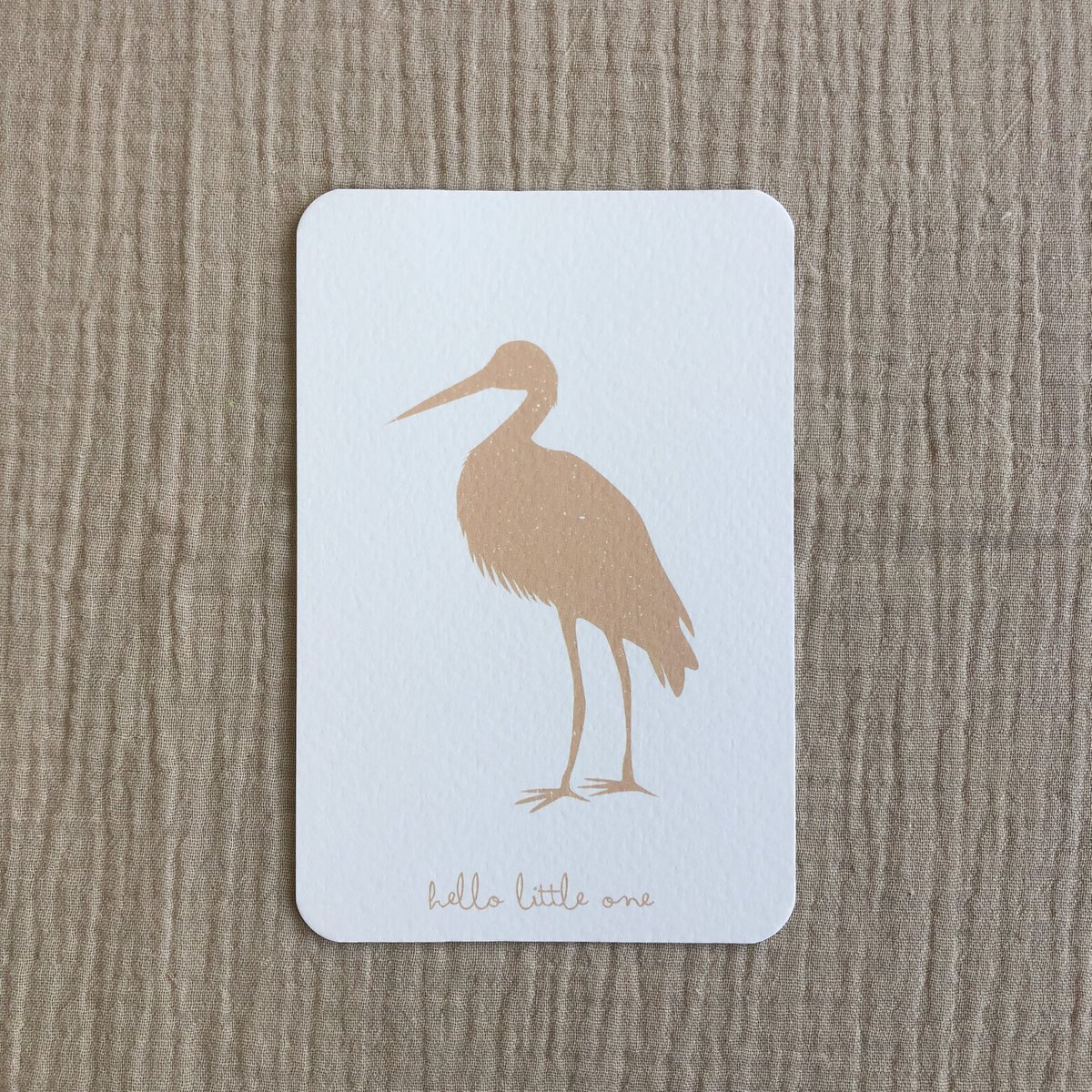 Grußkarte Geburt Storch