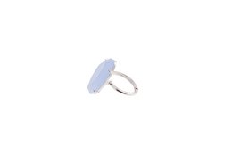 Starlight adjustable ring | Silver Light Sapphire Blue