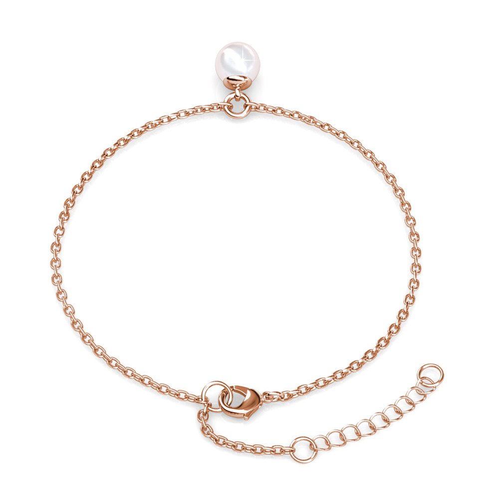 Perlmutt-Trio-Sets – Roségold und Kristall