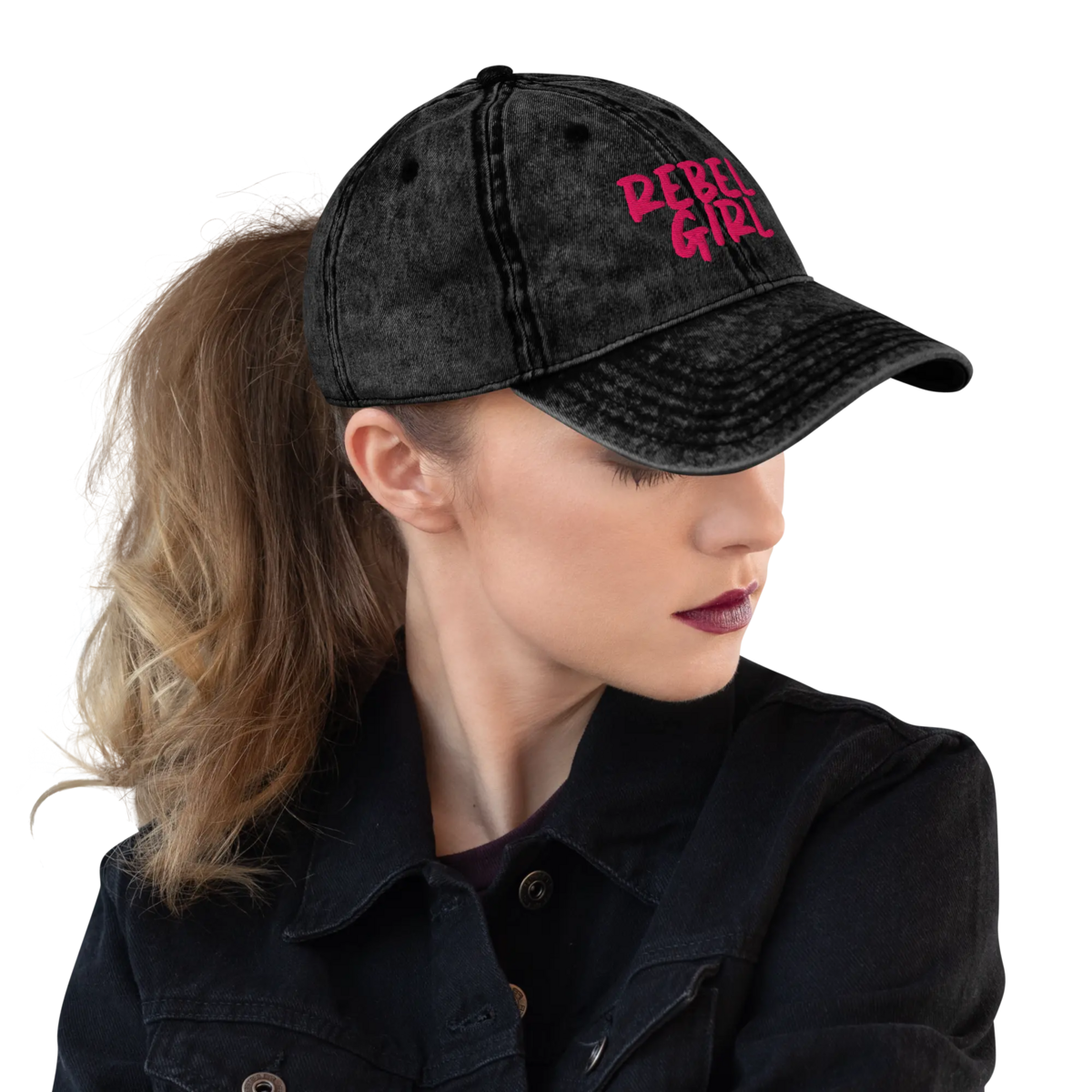 Vintage Cap REBEL GIRL Vintage Cotton Twill Cap