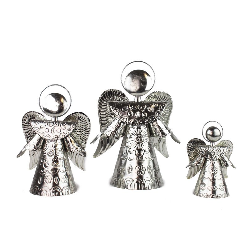 Angel silver 25cm, guardian angel, Christmas decoration