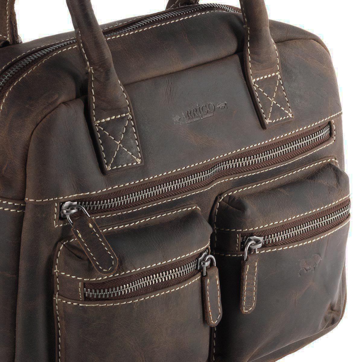 Sac Femme En Cuir De Buffle En 3 Couleurs Avec Bandoulière Et Anses - Taille Moyenne