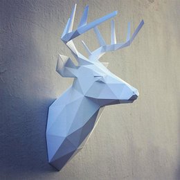 Testa di cervo fai-da-te - Grigio