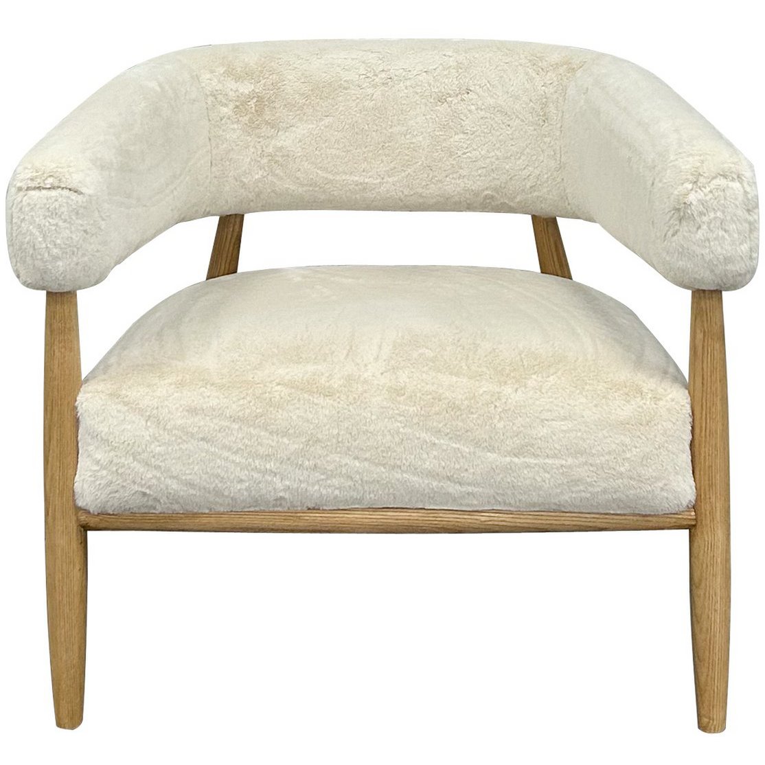 SEAT OAKBEN LAPIT23 FAUX WOOL NATURAL WOOD