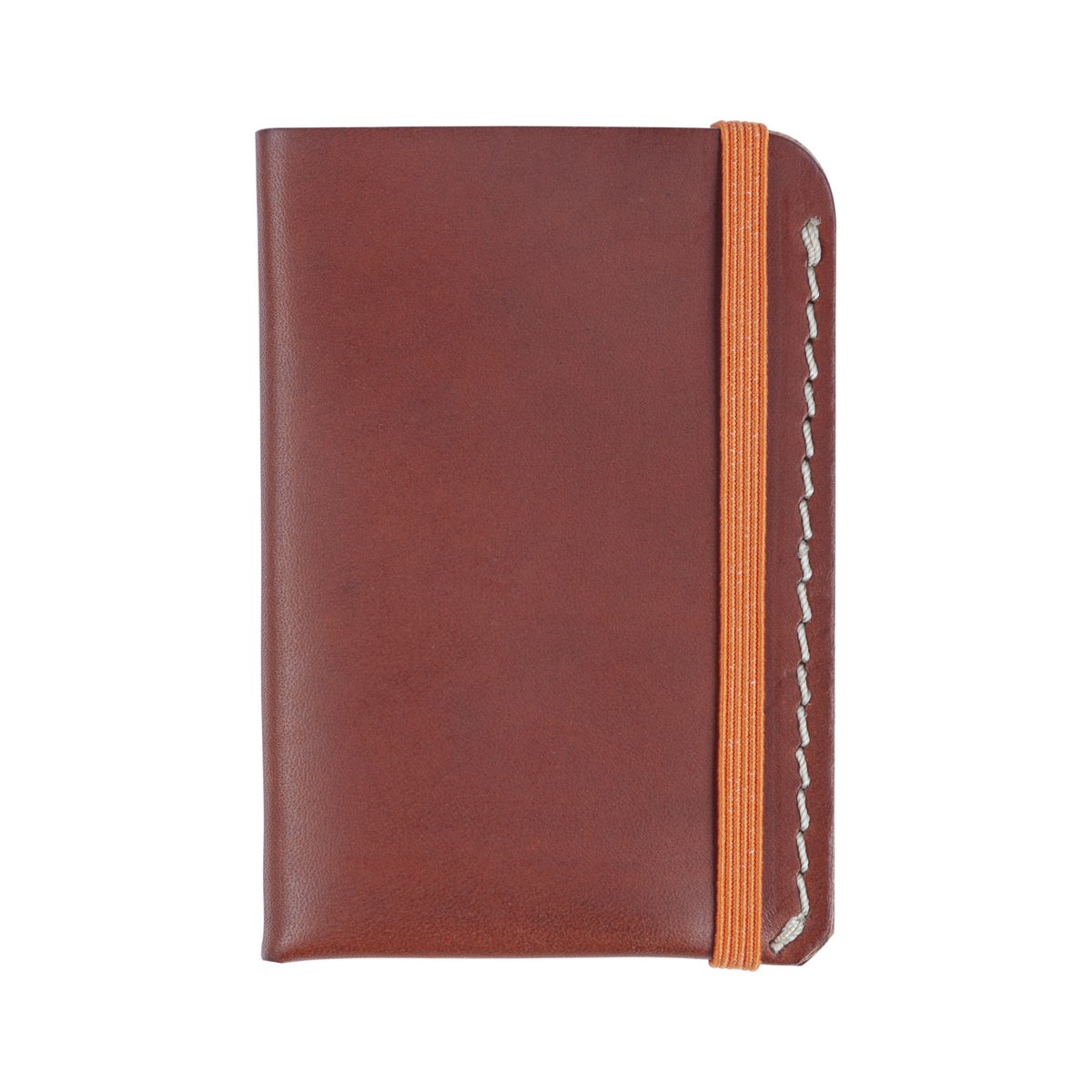 Porte-cartes en cuir cognac