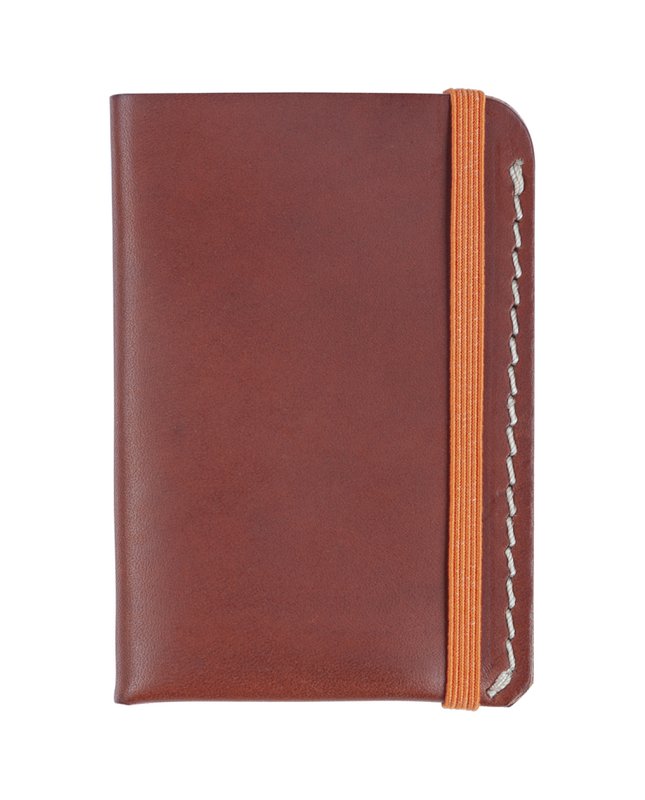 Porte-cartes en cuir cognac