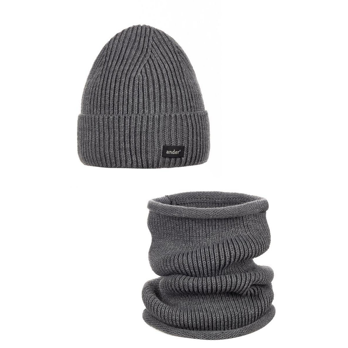 Gorro y bufanda con lana SESIL - ROSA