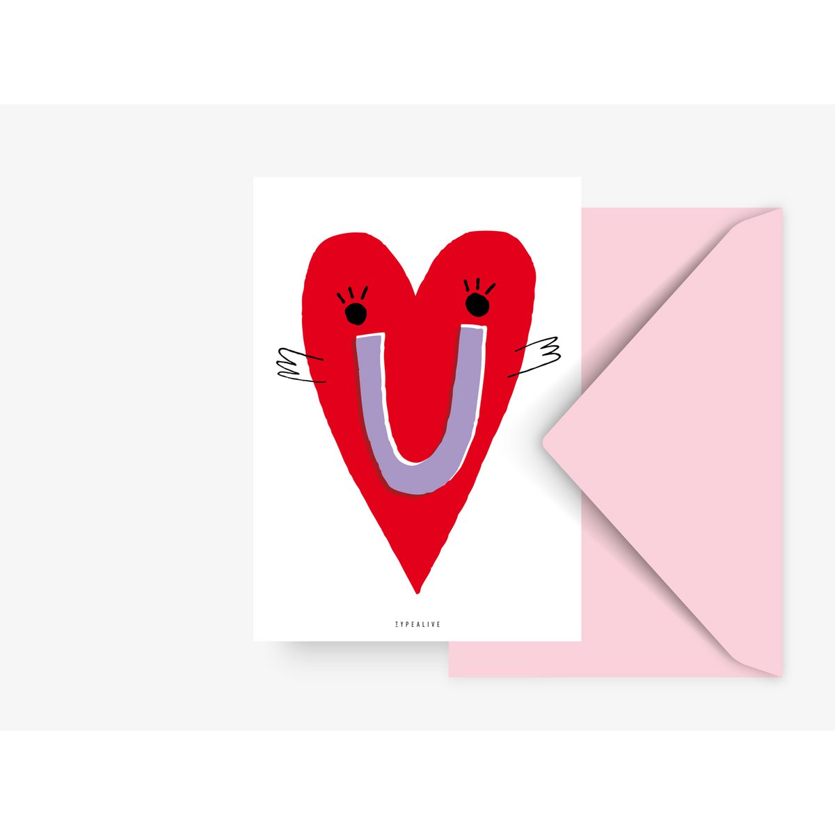 Postkarte / Valentine Hugs