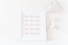 Love poster, love love love print, I love you print, girls poster, girls nursery print, nursery poster, girls room poster