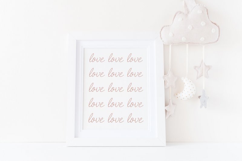 Love poster, love love love print, I love you print, girls poster, girls nursery print, nursery poster, girls room poster