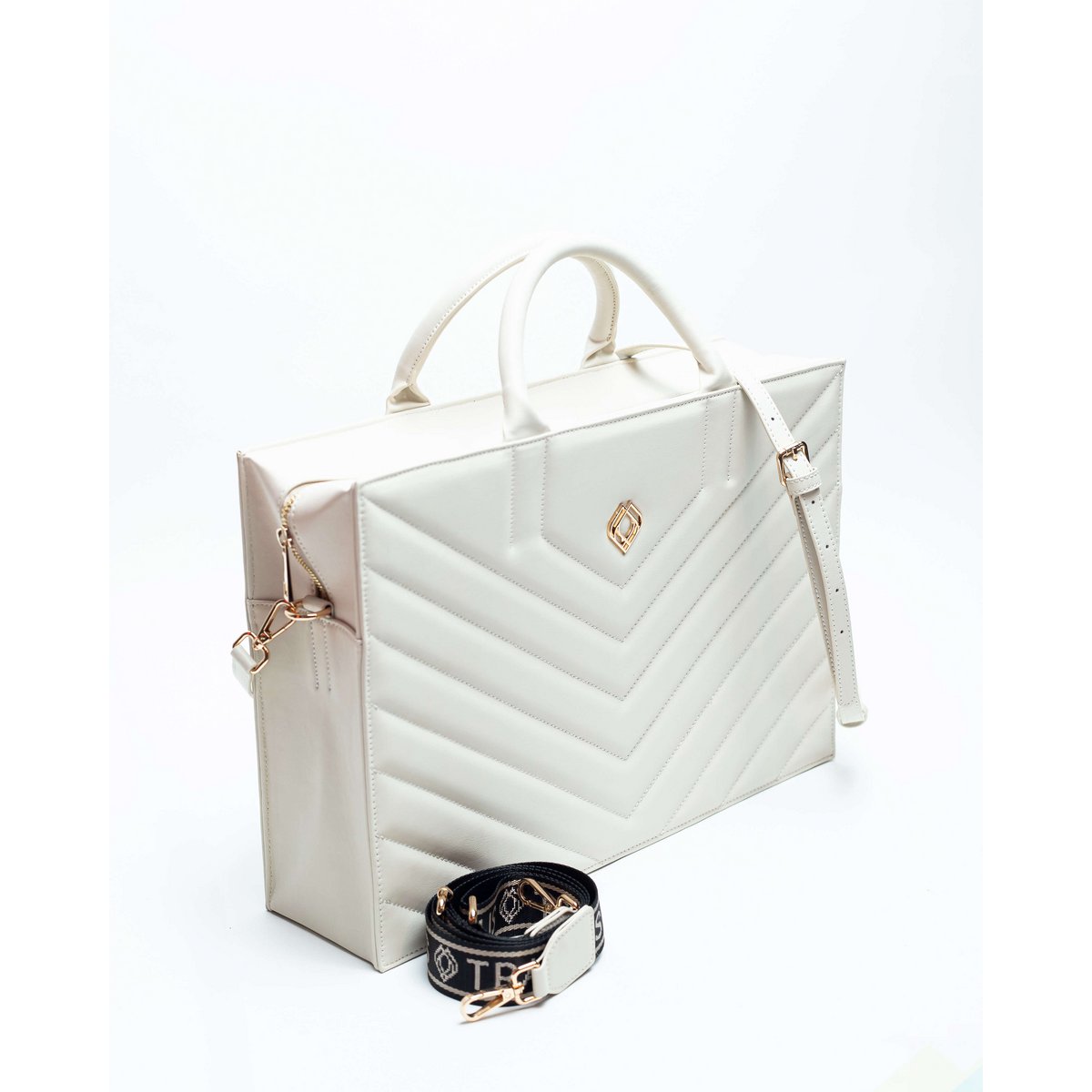 Business Bag Muse Apple Leather Off White