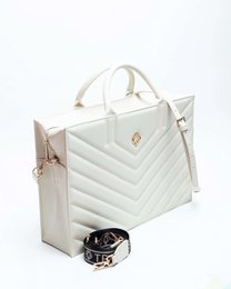 Business Bag Muse Apple Leather Off White