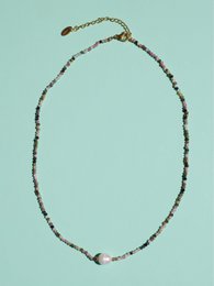 Tee - Tourmaline Crystal Necklace with Pearl