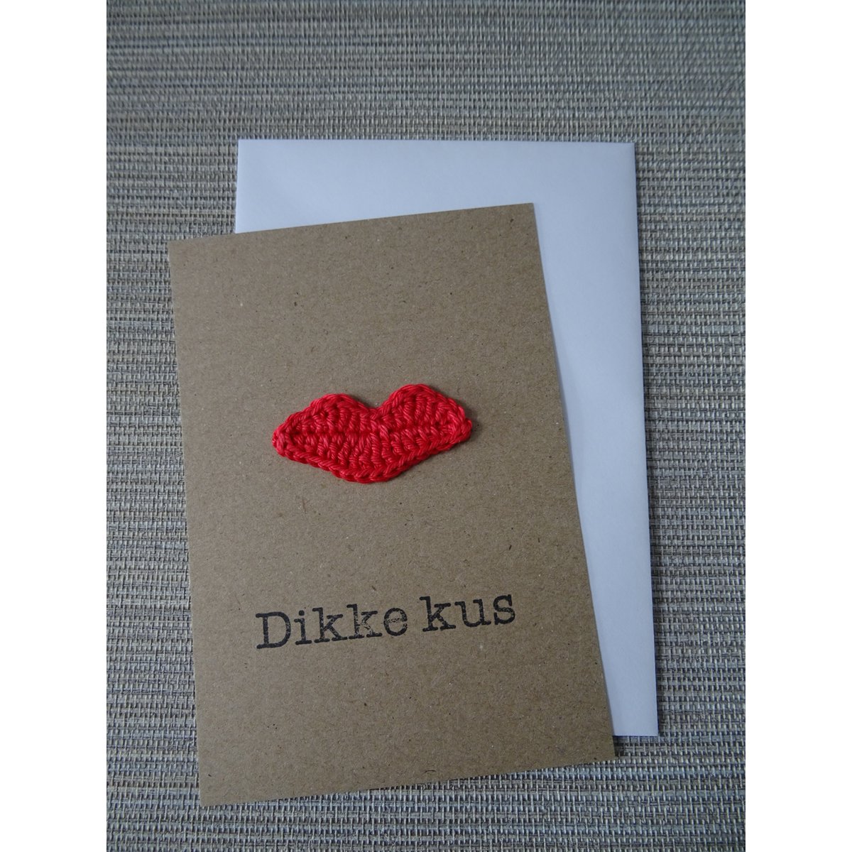 Big Kiss, Dikke kus kaart, Gehaakte kaart