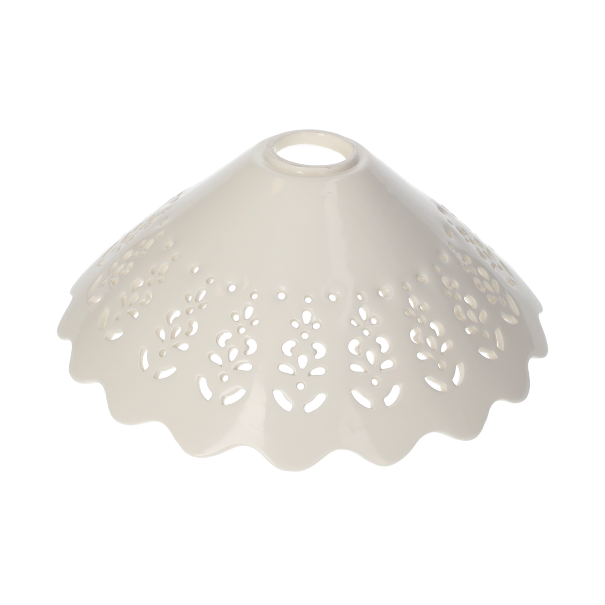 Perforierter Keramikkegel, D 30 H 12 cm Lampenschirm