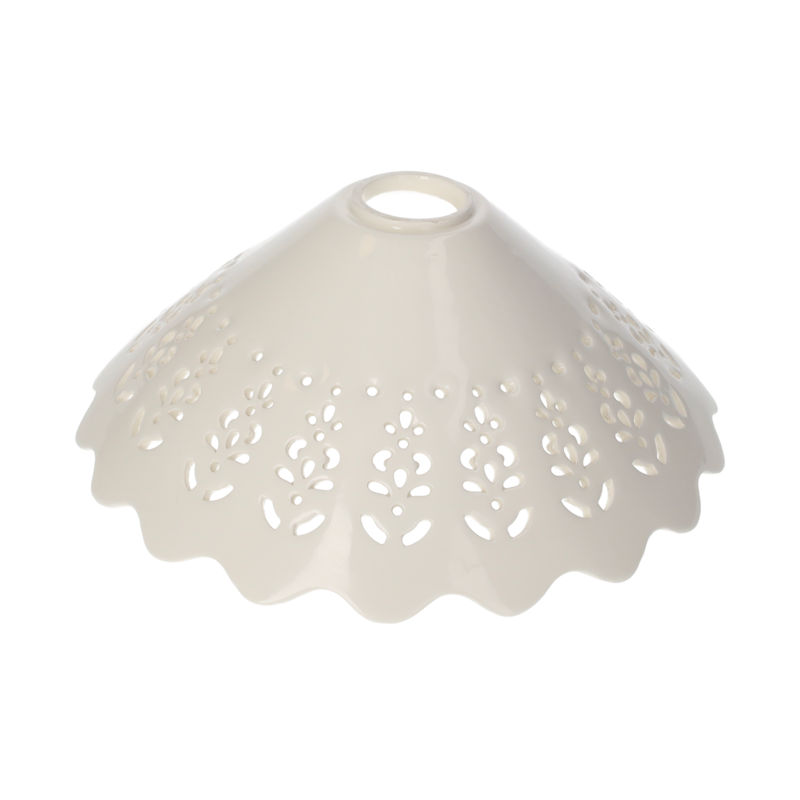 Perforierter Keramikkegel, D 30 H 12 cm Lampenschirm