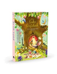 A colorful children's book with a whimsical forest scene featuring a squirrel and other woodland creatures. The book appears to be part of a series titled "The nice spring book" by Iris Boter.