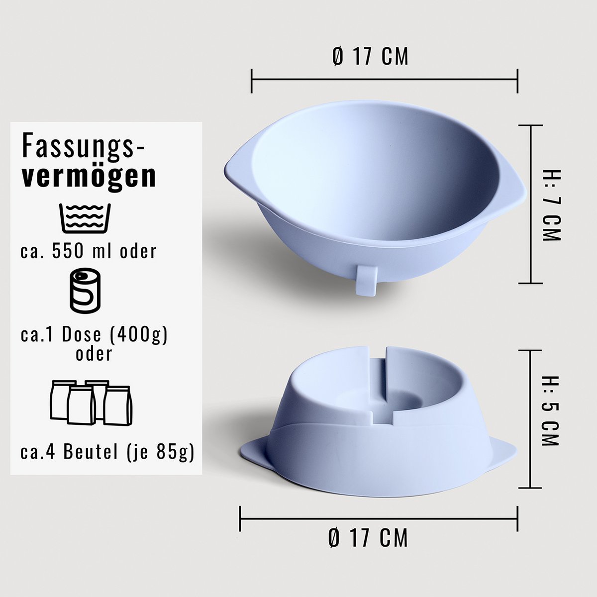 ne&no® Erhöhter Silikon Katzennapf + mit verstellbarer Neigung