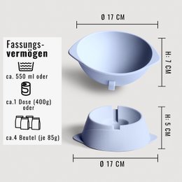 ne&no® Erhöhter Silikon Katzennapf + mit verstellbarer Neigung