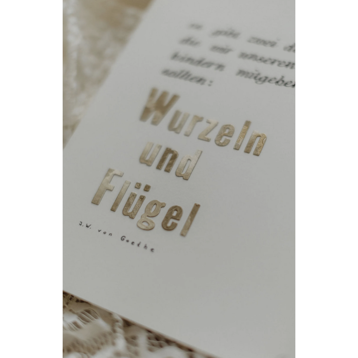 Art print "Wurzeln & Flügel" Stamped Mural