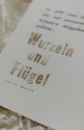 Art print "Wurzeln & Flügel" Stamped Mural