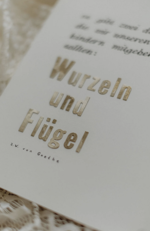 Art print "Wurzeln & Flügel" Stamped Mural