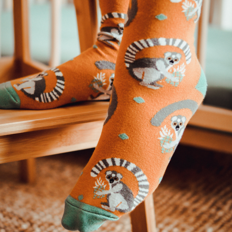 Lemuren-Socken für Kinder