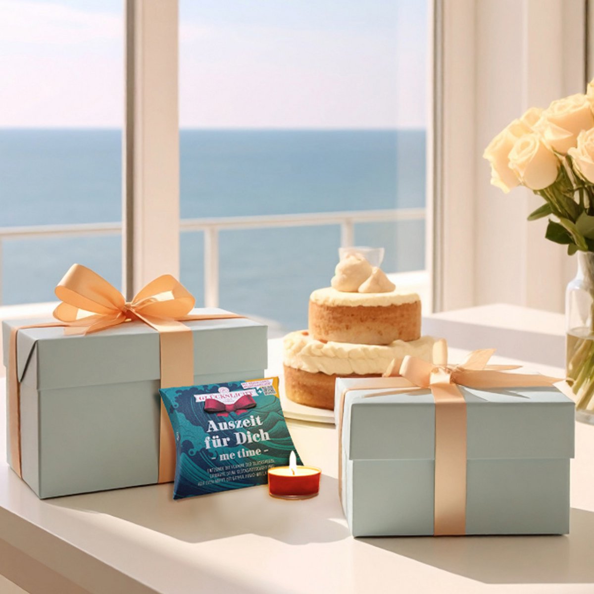 Lumière heureuse / Dans le coffret cadeau avec un nœud découpé 🎀 / Temps pour moi / Temps libre pour toi / AVEC SON